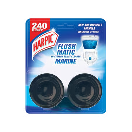 HARPIC FLUSHMATIC IN-CISTER TOILET CLEANER BLOCK 2*50GM