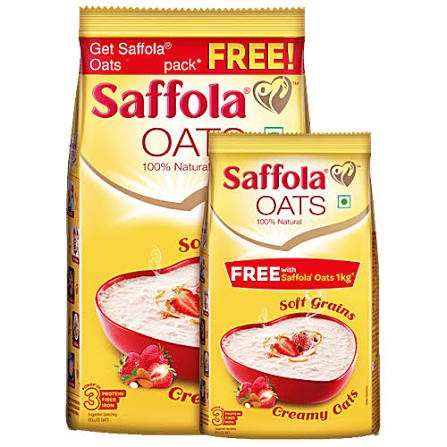 SAFFOLA OATS 900G + FREE SAFFOLA OATS 200G