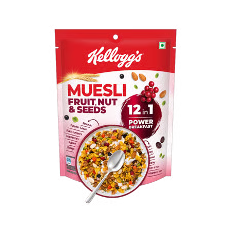 KELLOGG`S MUESLI FRUIT NUT & SEEDS 500GM