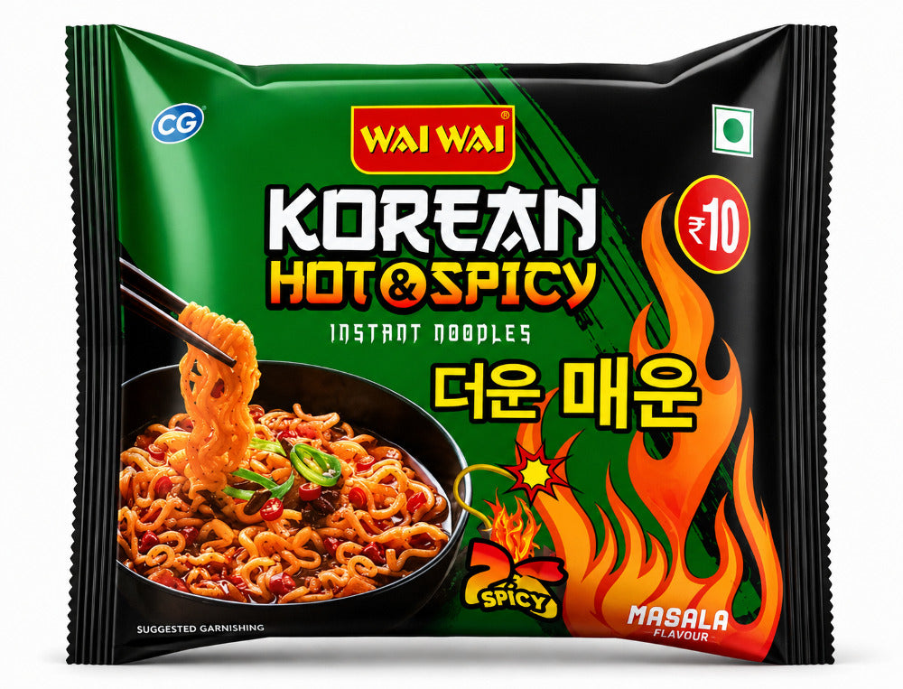 WAI WAI KOREAN HOT & SPICY INSTANT NOODLES