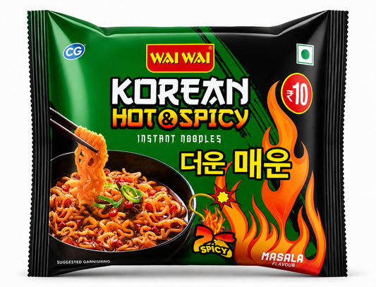 WAI WAI KOREAN HOT & SPICY INSTANT NOODLES