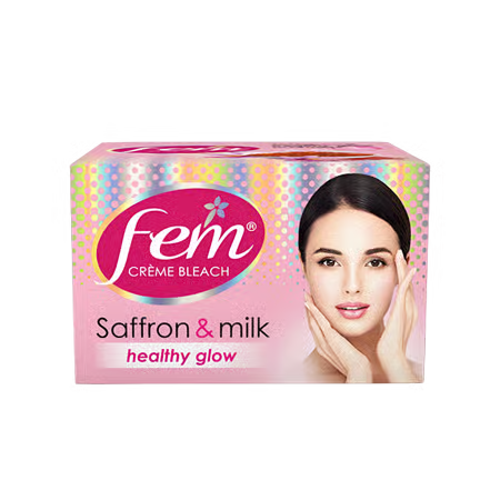 Fem Saffron & Milk Healthy Glow Creme Face Bleach 40gm