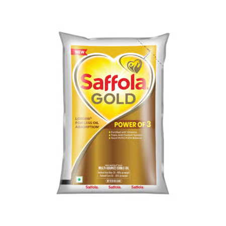 SAFFOLA GOLDCORN & RICE BRAN REFINED BLENDED COOKING OIL 1L